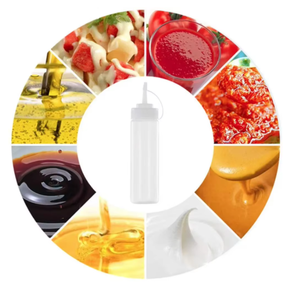 Juego de 4 Botellas de Plástico para Condimentos de 8/12/16/24 oz con Tapas para Salsas, Ketchup, BBQ, Pintura, Aceite de Oliva - Product Image 6