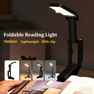 Lampe <span class=keywords><strong>de</strong></span> lecture pliable légère 700 mAh pour clip <span class=keywords><strong>de</strong></span> livre, rechargeable par USB, lampe <span class=keywords><strong>de</strong></span> chevet, marque-page lumineux, lampe <span class=keywords><strong>de</strong></span> bureau pratique, Buchlichter - Product Image 1
