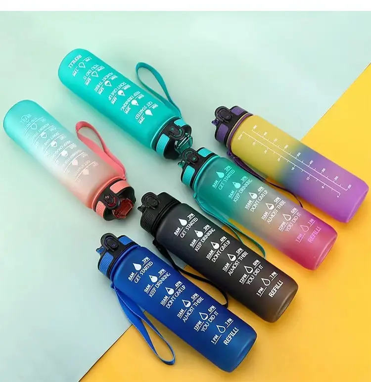 Summer Bestseller Brand Vacuum Color Sport Cooler Bottle With Gradient Multicolor Water Bottles