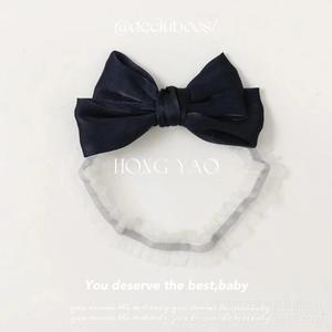 عصابة رأس للأطفال، تصميم أميرة، لعمر شهر واحد، مع فيونكة، للأطفال حديثي الولادة، إكسسوارات شعر للأطفال - Product Image 2