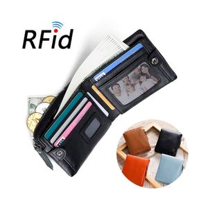 Genuine Leather <b>Wallets</b> <b>for</b> <b>Men</b> <b>RFID</b> Blocking Cards Holder Carteras Slim Male Cowhide Clutch Money Bag with ID Window - Product Image 6
