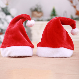 Décoration personnalisée pour adultes et enfants Chapeau de Père Noël classique Chapeau de Noël en peluche de Noël - Product Image 1