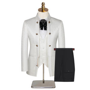 <span class=keywords><strong>Costume</strong></span> d'Affaires Neuf Chinois à Boutonnage Simple pour Hommes, Grande Taille, Trois Pièces, pour <span class=keywords><strong>Mariage</strong></span>, Garçons d'Honneur, E-commerce Transfrontalier Amazon - Product Image 5