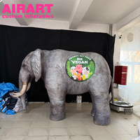 Accessoires de costume pour activités de plein air Costume d'éléphant gonflable pour l'affichage