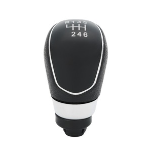 Ford Focus Gear <b>Shift</b> <b>Knob</b> Black Silver Leather 5 6 Speed Manual Ergonomic Car Accessory - Product Image 2