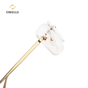 Tùy Chỉnh Unisex Rắn Thép Không Gỉ Kính Quang Học Thời Trang Hình Chữ Nhật Không Có Vành Kinh Doanh Khung - Product Image 6