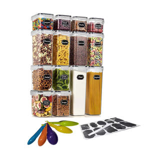 Hot Sale Microwavable Reusable Stackable Bpa Free Airtight Food Storage Container For Kitchen Organization With Lids