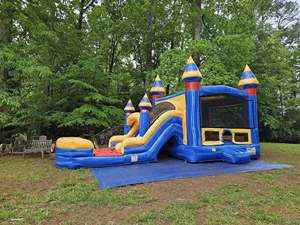 Castillo Inflable Azul, Castillo Hinchable, Casa de Brinco, Brincolín Inflable Comercial de PVC para Adultos - Product Image 6