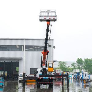 Precio de Fábrica, Camión de Trabajo Aéreo Isuzu KV600 de 33 m con Brazo Telescópico de 7 Secciones para Mantenimiento de Jardines Municipales - Product Image 5