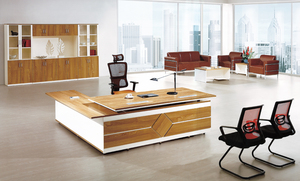 Precio DE FÁBRICA DE <span class=keywords><strong>Guangzhou</strong></span>, muebles de oficina modernos, gerente de madera en forma de L, muebles de oficina ejecutivos, mesa y silla - Product Image 3