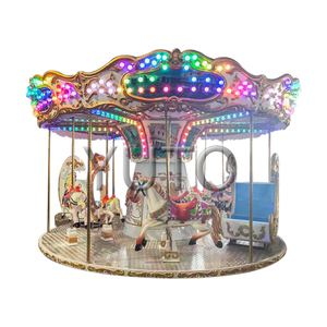 Tour de parc d'attractions en plein air 8 sièges Palais Carrousel | Prix d'usine Carnaval de luxe Manèges Merry Go Round Game à vendre - Product Image 5