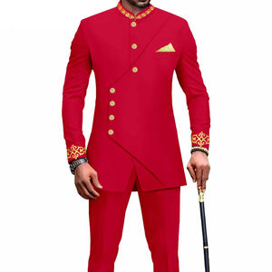 เซ็ต2025แขนยาวพิมพ์ลายชนเผ่า<span class=keywords><strong>ผ้า</strong></span>ฝ้ายบาติกสไตล์แอฟริกันสำหรับผู้ชายเสื้อผ้าแนวแอฟริกันแขนยาว<span class=keywords><strong>มุสลิม</strong></span> - Product Image 4