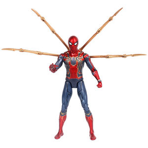 Figuritas DE ACCIÓN genuinas Spider <span class=keywords><strong>Man</strong></span> Doll figura Metal modelo coleccionable juguete niños regalo personalizado PVC figura de acción - Product Image 2