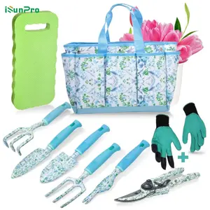 Custom Best 8 piece Outdoor Large Durable Hand Garden Storage Tote Bag Gardening Gift tool kit Set