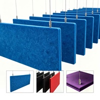 Panneau de cloison acoustique insonorisant avec système de suspension par câble en acier, modèle SW-GY031