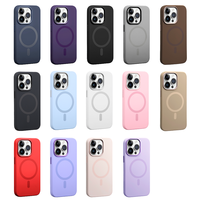 Coque de téléphone en silicone liquide magnétique puissant pour iPhone 17 Pro, 17 Air, 16e, 15 Pro, 14, 13 – Protection intégrale antichoc et agréable au toucher