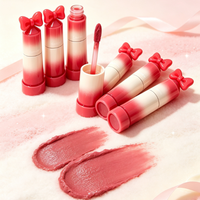 Gloss à lèvres crémeux au design nœud papillon, fini velours doux, non collant, résistant à l'eau, idéal pour le maquillage quotidien des lèvres des filles