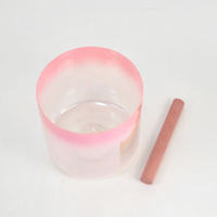 Fournisseur de bols chantants en cristal rose clair, quartz pur, instrument de thérapie sonore, guérison sonore pour la méditation spirituelle
