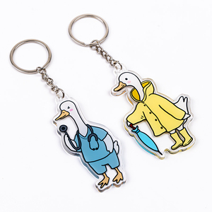 Hot bán tùy chỉnh UV in Epoxy quyến rũ rõ ràng Acrylic gương Holographic keycharm phim hoạt hình Acrylic Shaker Keychain điện thoại quyến rũ - Product Image 2