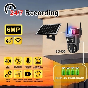 Xcreation Ubox 4G Wifi Ống Kính Kép 6MP Năng Lượng Mặt Trời IP65 Không Thấm Nước Máy Ảnh 2-Cách Âm Thanh IR Đầy Đủ Màu Sắc Tầm Nhìn Ban Đêm Được Xây Dựng Trong Mic Thẻ SD - Product Image 2