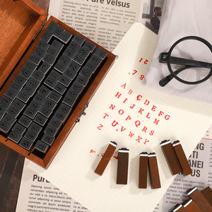 Sello Creativo de Letras y Números en Caja, Estilo Retro, Material Escolar para Estudiantes, Marca Yue Zhen, Modelo <span class=keywords><strong>M</strong></span> - Product Image 5