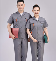 Tenue de travail d'été 2025 personnalisée bleu marine haute visibilité certifiée CE, confortable, respirante, en polyester, à manches courtes, économique