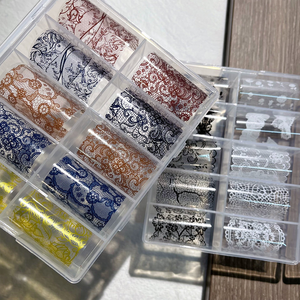10 Rotoli di Fogli Trasparenti Vintage <span class=keywords><strong>per</strong></span> <span class=keywords><strong>Unghie</strong></span>, <span class=keywords><strong>Adesivi</strong></span> Floreali <span class=keywords><strong>per</strong></span> Nail Art, Decorazioni in Pizzo Traforato Fai-da-Te - Product Image 1