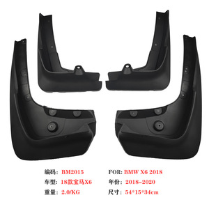 Guardabarros para BMW X6 2020-2025 G06, de Plástico, Color Negro, Instalación con Cinta 3M - Product Image 4