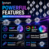 Luces de Cadena de Bolas de Píxeles RGB SMD3535 de 25 mm y 35 mm, Impermeables IP67, DC12V 24V UCS1903 WS2811 GS8208 para Decoración de Paisajes Exteriores