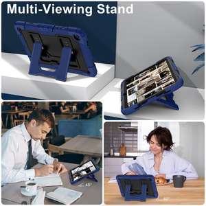 Para Samsung Galaxy Tab A9 + Soporte de silicona de plástico Hydric Heavy Duty Tablet Case con correa para el hombro - Product Image 6