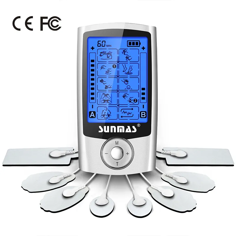 TENS Unit Muscle Stimulator EMS Therapy Machine mit Dual Channel 24 Massage Modes Adjustable Intensity Levels