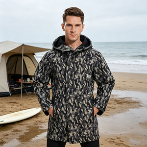 Chaqueta Cortavientos de Buceo YONSUB con Camuflaje, Secado Rápido, <span class=keywords><strong>Poncho</strong></span> Impermeable para <span class=keywords><strong>Surf</strong></span>, Snorkel, Natación, Paddleboarding y Deportes Acuáticos en la Playa - Product Image 1