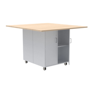 Di động bàn làm việc phòng thu khoa học bảng nội thất văn phòng đồ nội thất trường học gỗ phong cách máy tính bàn văn phòng bảng với lưu trữ - Product Image 1