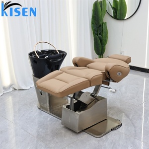 เก้าอี้นวดสปาผมไฟฟ้า KISEN Luxury Nail Salon พร้อมอ่างสปาแบบญี่ปุ่น เก้าอี้สระผมปรับระดับไฟฟ้าได้ - Product Image 1