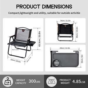 Chaise pliante de voyage légère pour l'extérieur, en tissu respirant, pour la plage, le jardin et la pêche, idéale pour le camping - Product Image 2