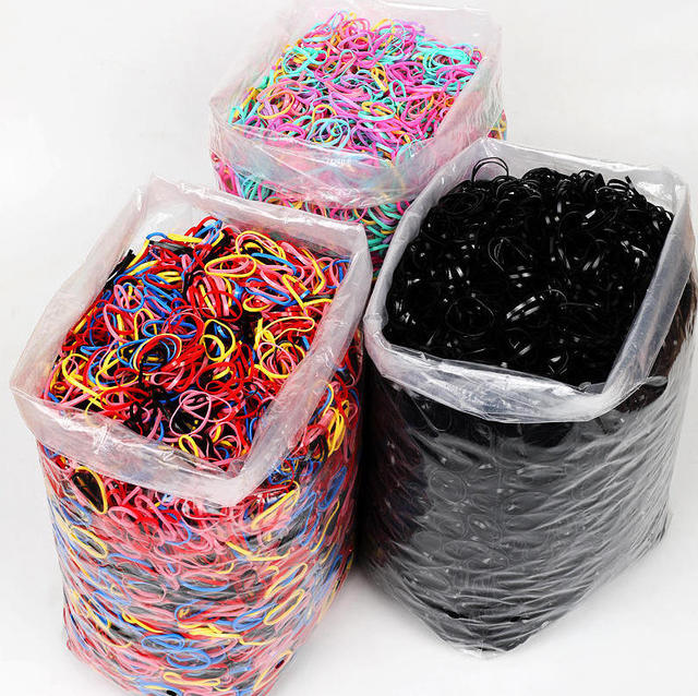 Wholesale High-quality Girls' Multi-color Rubber Elastic Hair Bands, Cute Girl Hair Accessories in Bulk