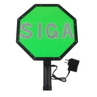 Panneau de signalisation routière LED, signalisation routière d'avertissement, arrêt, ralentir, panneau ABS, sécurité