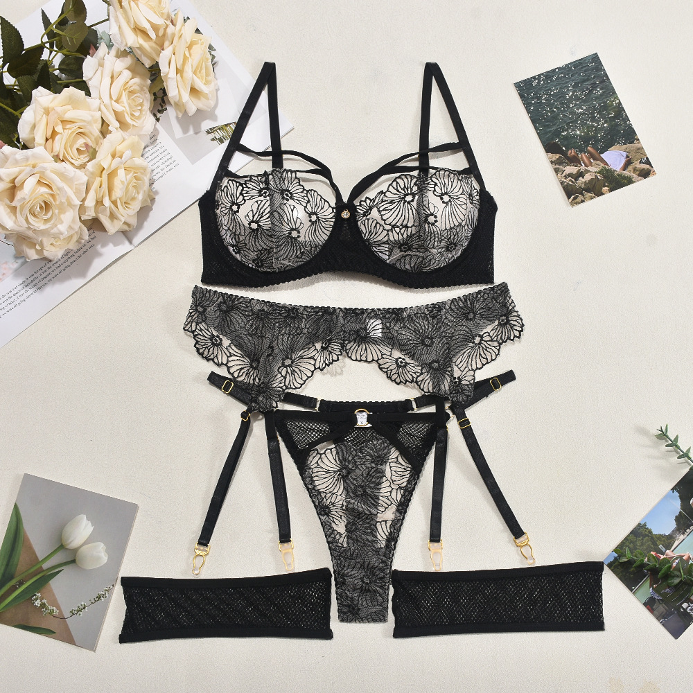 New Luxury Embroidery Transparent Garter 3 Piece Women's Hot Popular Fancy Elegant and Sexy Ladies Bra Brief Full Underwear Sets| Alibaba.com New Luxury Embroidery Transparent Garter 3 Piece Women's Hot Popular Fancy Elegant and Sexy Ladies Bra Brief Full Underwear Sets| Alibaba.com