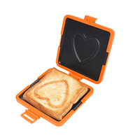 Machine à sandwichs/gaufres/toasties multifonctionnelle en silicone HeMaSe SN003A, très vendue, écologique, compatible micro-ondes et lave-vaisselle