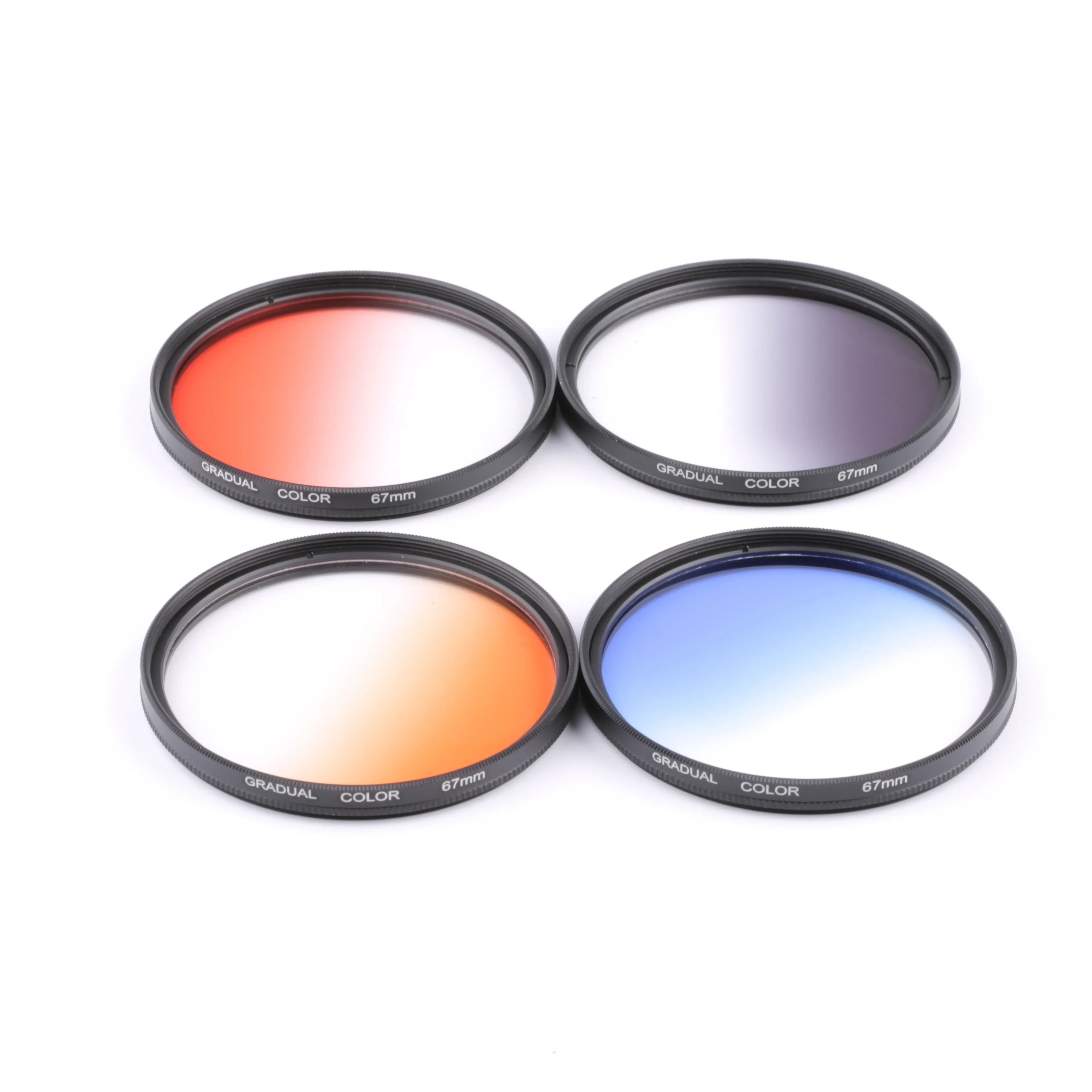 BAODELI Gray Orange Blue Red Nd Gradient Filter Concept 49 52 55 58 62 67 72 77 82 Mm For Canon 77d Nikon Sony A6000 Accessories