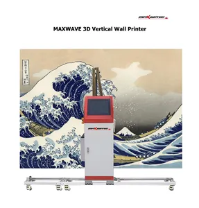 2023 MaxwaveカラフルUV3Dウォールプリンター自動屋内屋外壁画インクジェット塗装機