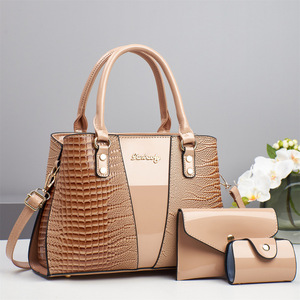 Vente Directe Usine Ensemble de Sacs Mère-Fille en Cuir PU pour Femmes, Sac à Main avec Fermeture Éclair, Sac à Bandoulière, Sac Croisé Trois Pièces - Product Image 6