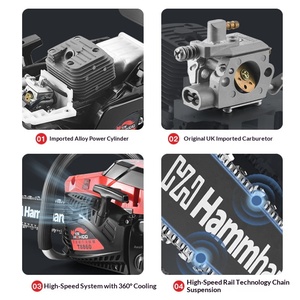 Motosierra Industrial Alemana de Alta Potencia para Tala, Motosierra de Gasolina para Uso Doméstico, Importada, Red Fox, de Cuatro Tiempos, de Gasolina Pura - Product Image 4