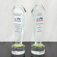 Trophées en cristal personnalisés, impression UV, trophée de champion vierge en cristal