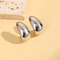 Pendientes de joyería de moda de calidad, pendientes de aro triangulares plegados de plata 925 para mujer, venta al por mayor