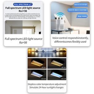 Éclairage artificiel de ciel bleu ultra clair, puits de lumière artificiel LED, <span class=keywords><strong>plafonnier</strong></span> LED ciel bleu, lumière de ciel clair pour enfants, adultes, maison, <span class=keywords><strong>chambre</strong></span> à <span class=keywords><strong>coucher</strong></span> - Product Image 3