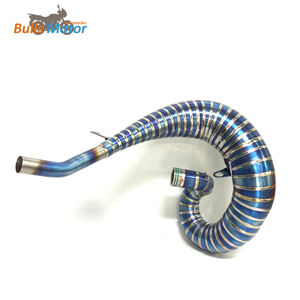 Collecteur d'échappement pour <span class=keywords><strong>GASGAS</strong></span>/HUSQVARNA/KTM 300 Tuyau d'échappement en alliage de titane Plus de soudure Tuyau d'échappement avant universel 2023-2024 - Product Image 1