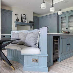 Conception Sur Mesure Aménagement Complet de Maison en Bois Meubles Modulaires en Bois Massif Armoire de Cuisine Moderne avec Îlot Central - Product Image 2