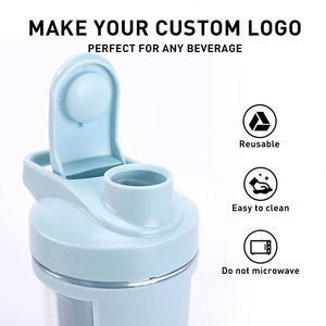 Gobelet mélangeur portable à couvercle rabattable, grande capacité, pour le sport et les activités de plein air, en plastique, pour mélanger les protéines en poudre - Product Image 4