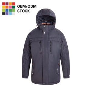 Corbona của nam giới thường Mùa Đông Áo khoác dày dài áo Gió Áo khoác dây kéo navyblue cho thời tiết lạnh đẹp CHA món quà cho chồng - Product Image 1